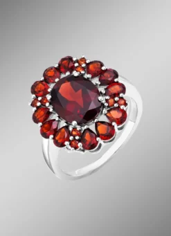 Eleganter Damenring mit Granat