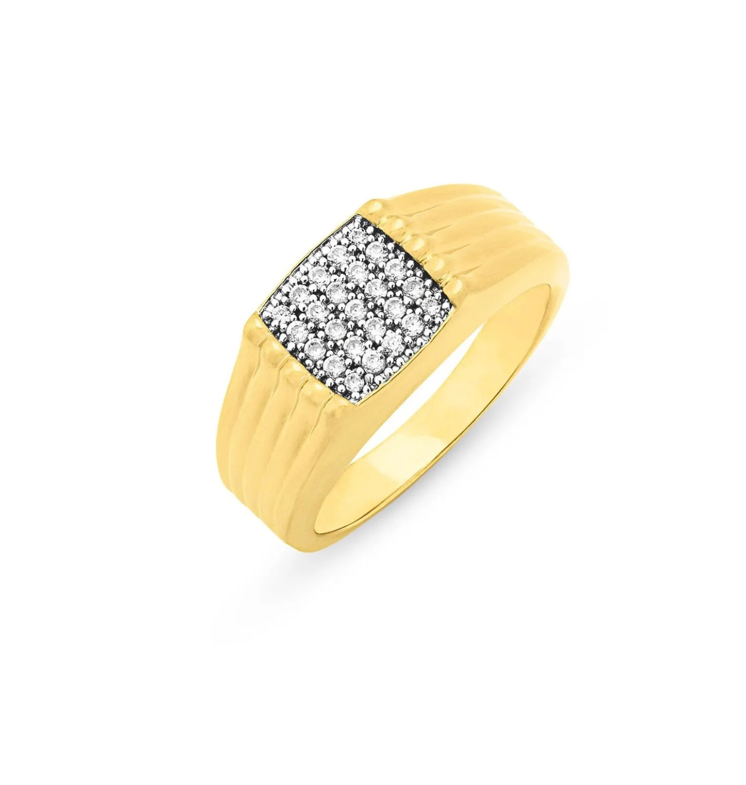 Eleganter Herrenring mit synth. Zirkonia