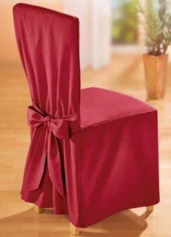 Elegante Stuhlhusse mit Bindebändern