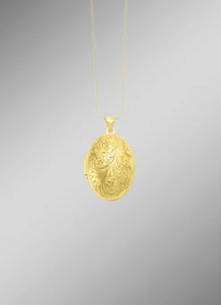 Elegantes, vergoldetes Medaillon aus Silber 925/- fein