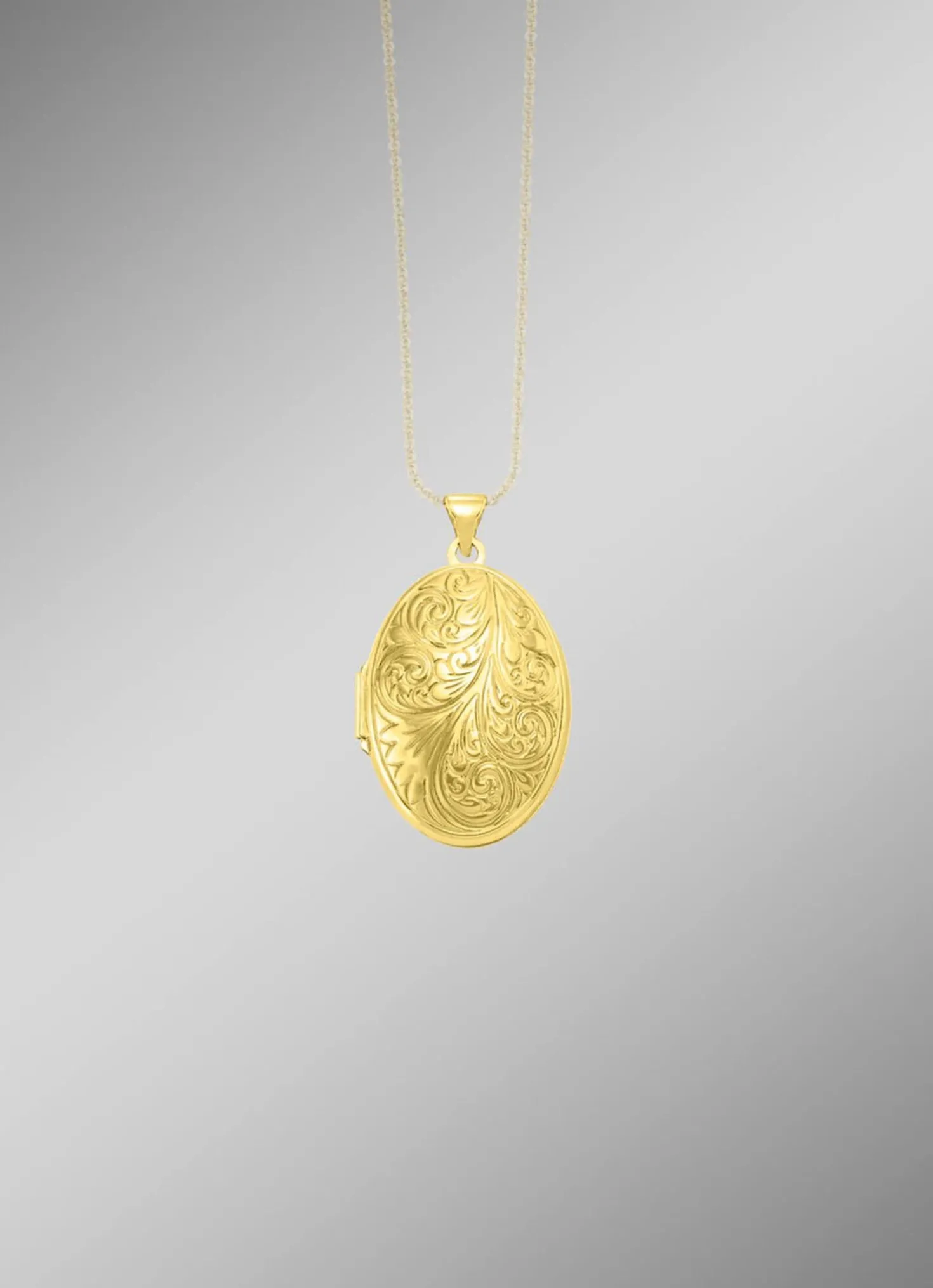 Elegantes, vergoldetes Medaillon aus Silber 925/- fein