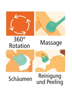 Elektrische Wellness- und Badebürste 4 in 1