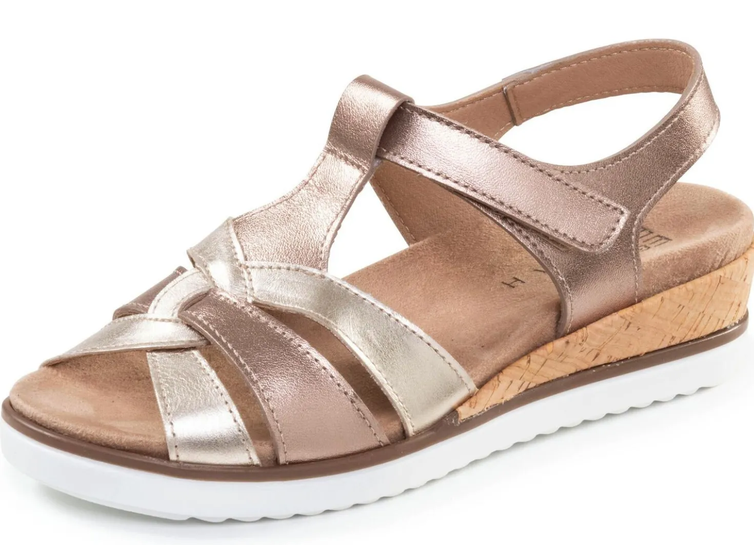 ELENA EDEN, bequeme Damen-Sandalen, Weite H, mit herausnehmbarem Fußbett
