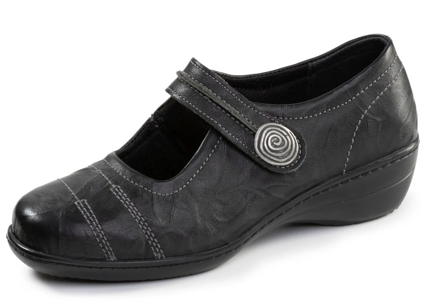 ELENA EDEN, bequeme Damen-Spangenschuhe, Weite H, mit herausnehmbarem Fußbett