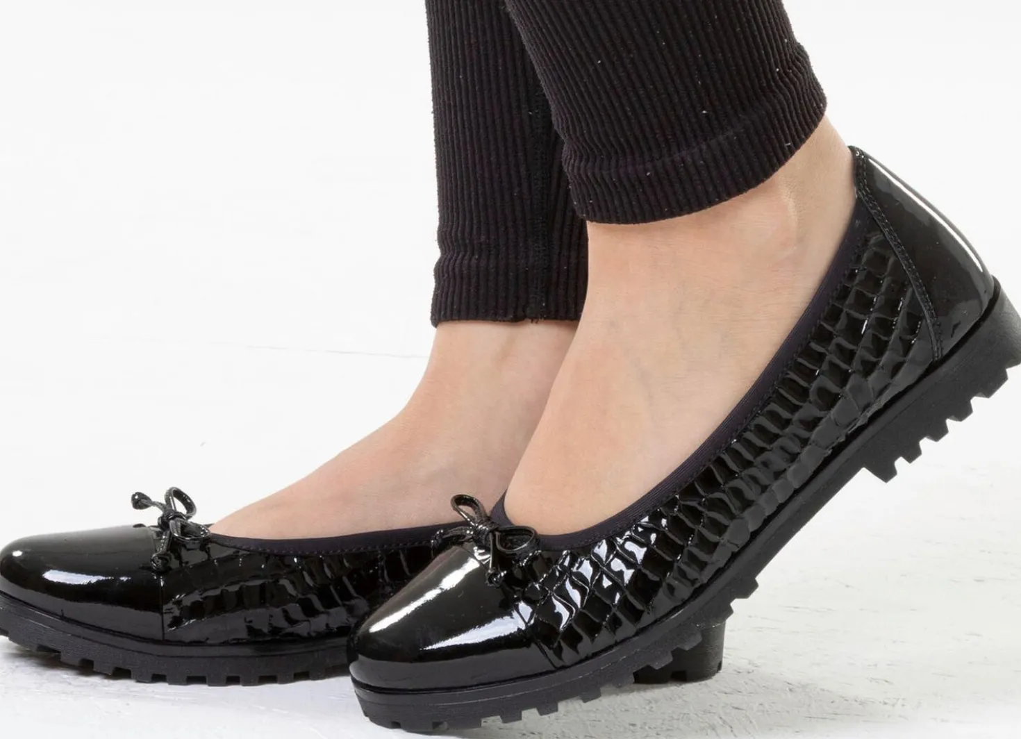 ELENA EDEN, elegante Damen-Ballerinas, Weite G, mit Gummizug