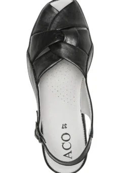 ELENA EDEN, elegante Damen-Sandalen, Weite G, aus Leder