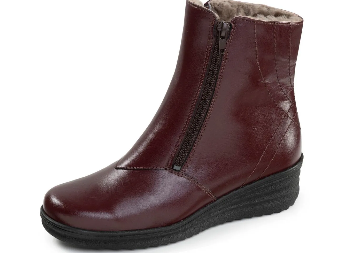 ELENA EDEN, gefütterte Damen-Stiefeletten, Winterschuhe, Weite H, mit Lammfell