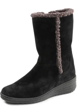 ELENA EDEN, gefütterte Damen-Stiefel, Winterschuhe, Weite H, mit Lammfell