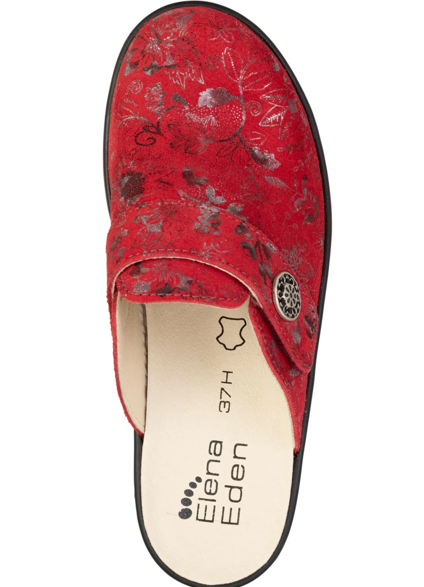 ELENA EDEN, klassiche Damen-Clogs, Weite H, mit herausnehmbarem Fußbett