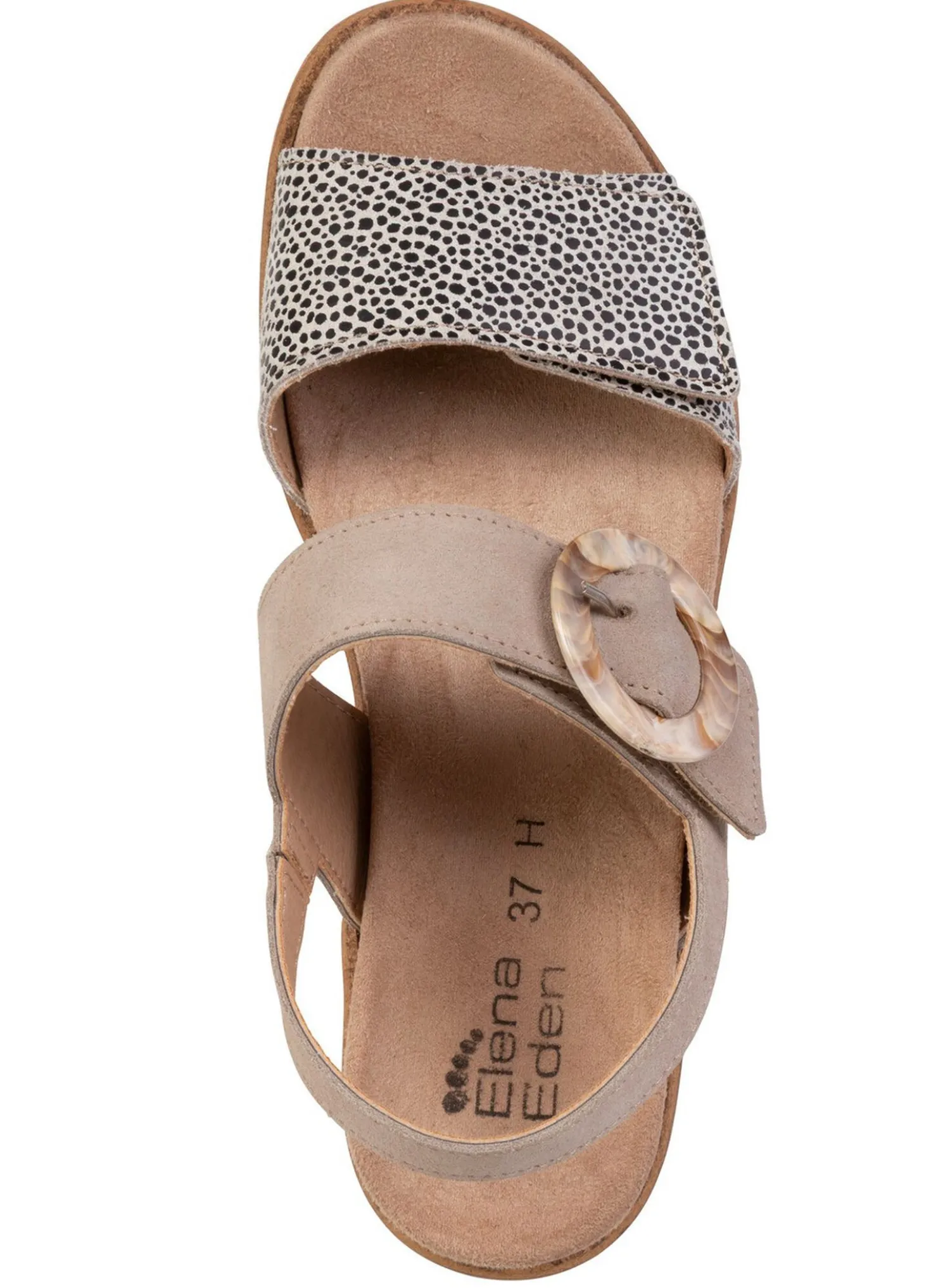 ELENA EDEN, modische Damen-Sandalen, Weite H, mit herausnehmbarem Fußbett