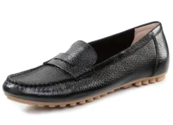 ELENA EDEN Mokassin-Slipper aus weichem, genarbtem Hirsch-Nappaleder