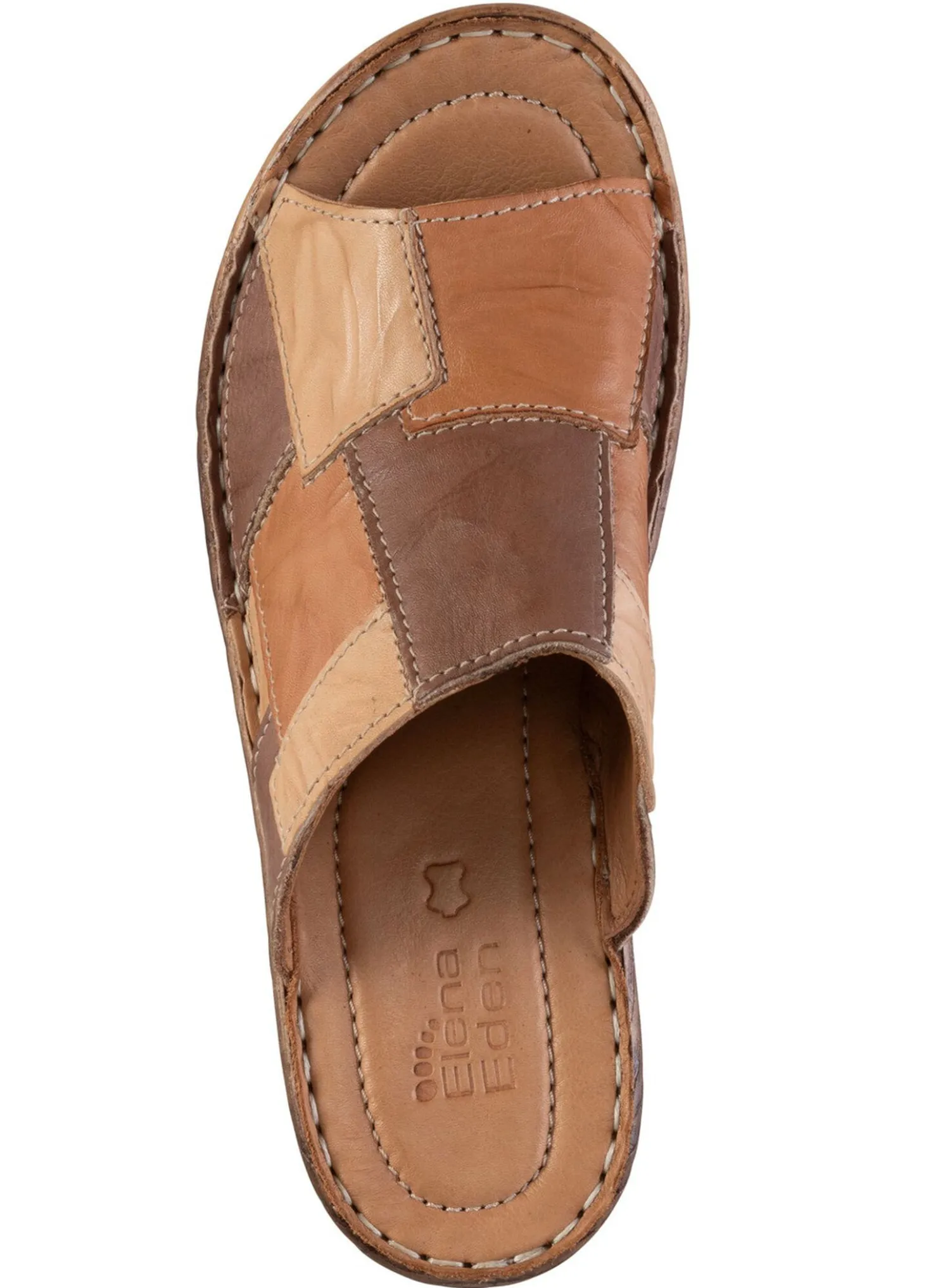 ELENA EDEN Pantolette mit dezenter Knitter-Struktur