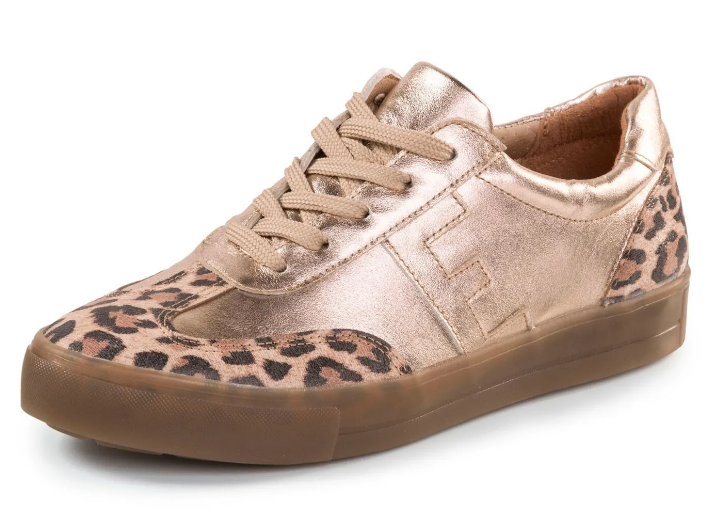 ELENA EDEN Schnür-Sneaker aus genarbtem Nappaleder