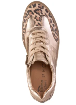 ELENA EDEN Schnür-Sneaker aus genarbtem Nappaleder