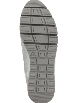ELENA EDEN Sneaker aus Nappaleder und silbergrau geprägtem Veloursleder