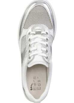 ELENA EDEN Sneaker aus Nappaleder und luftigem Textil in Netzoptik