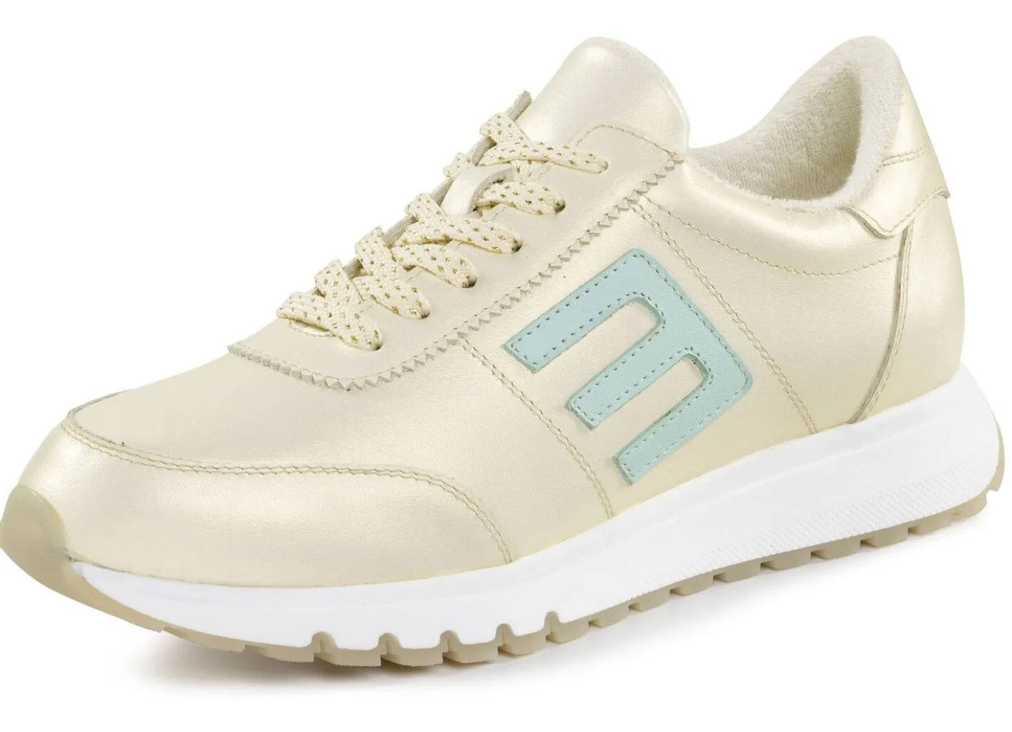 ELENA EDEN Sneaker aus schimmerndem Nappaleder