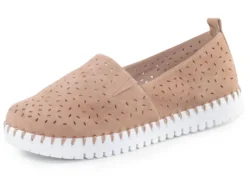 ELENA EDEN, sommerliche Damen-Slipper, Weite H, mit herausnehmbarem Fußbett