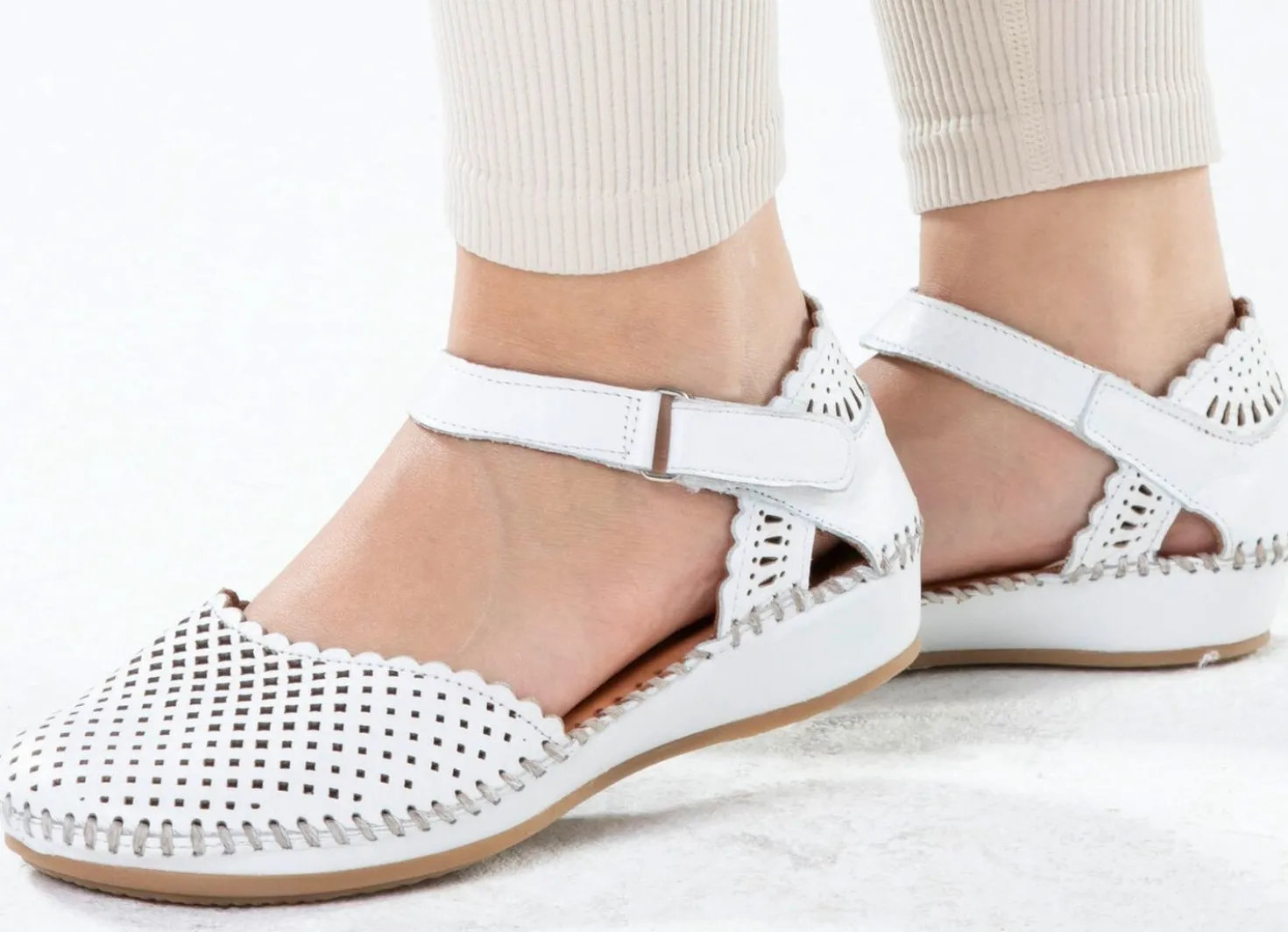 ELENA EDEN, sommerliche Damen-Sandalen, Weite G, aus Leder
