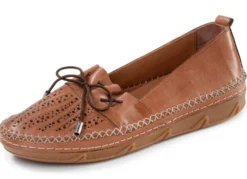 ELENA EDEN, sommerliche Damen-Slipper, Weite G, aus Leder