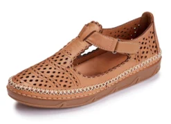 ELENA EDEN, sommerliche Damen-Slipper, Weite H, mit Klettverschluss