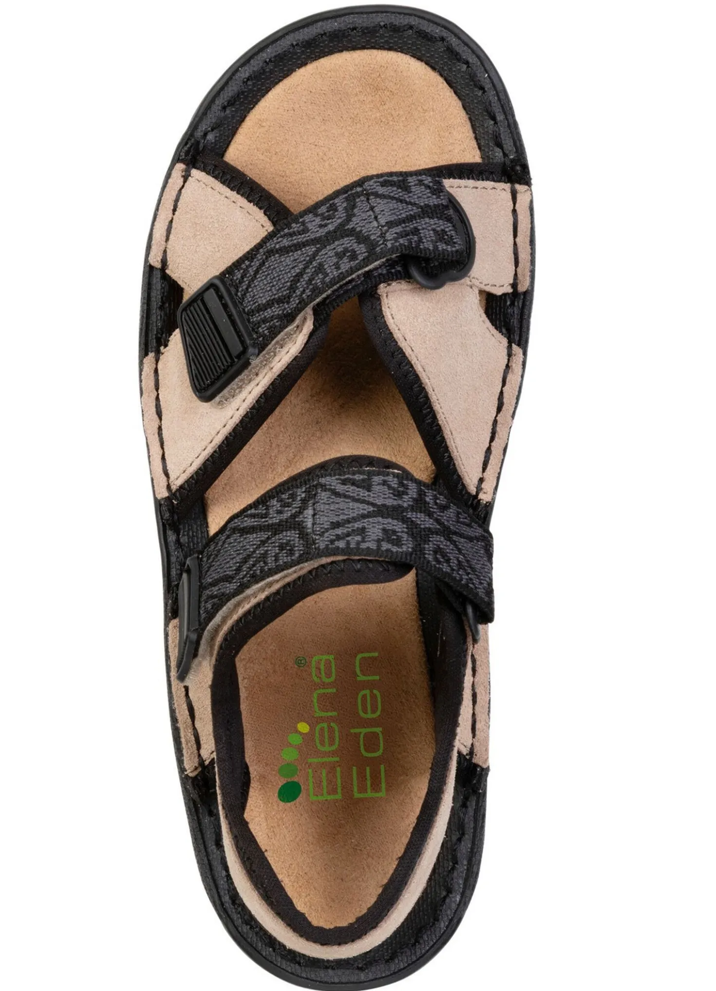 ELENA EDEN, sportliche Damen-Sandalen, Weite G, mit Klettverschluss
