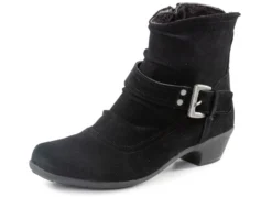 ELENA EDEN Stiefelette mit flotter Raffung und Zier-Schließe