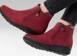 ELENA EDEN Stiefelette mit Nappaleder-Besatz