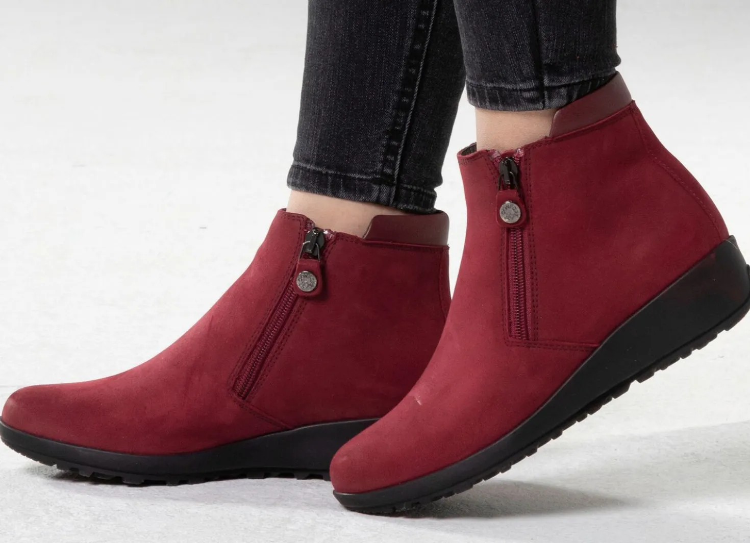 ELENA EDEN Stiefelette mit Nappaleder-Besatz