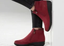 ELENA EDEN Stiefelette mit Nappaleder-Besatz