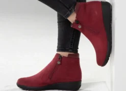 ELENA EDEN Stiefelette mit Nappaleder-Besatz