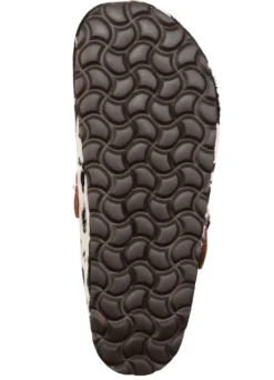 ELENA EDEN, trendige Damen-Clogs, Weite H, mit brauner Spange