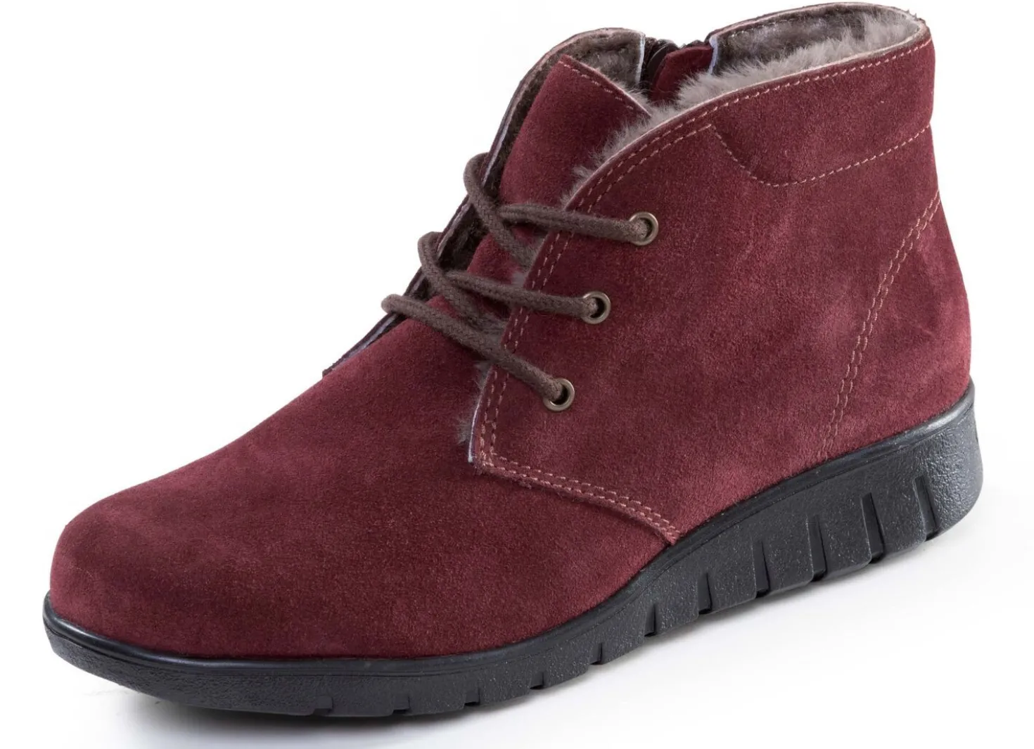 ELENA EDEN, warme Damen-Boots, Winterschuhe, Weite H, mit Lammfell