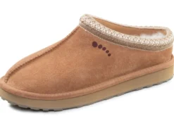 ELENA EDEN, warme Damen-Clogs, mit Lammfell