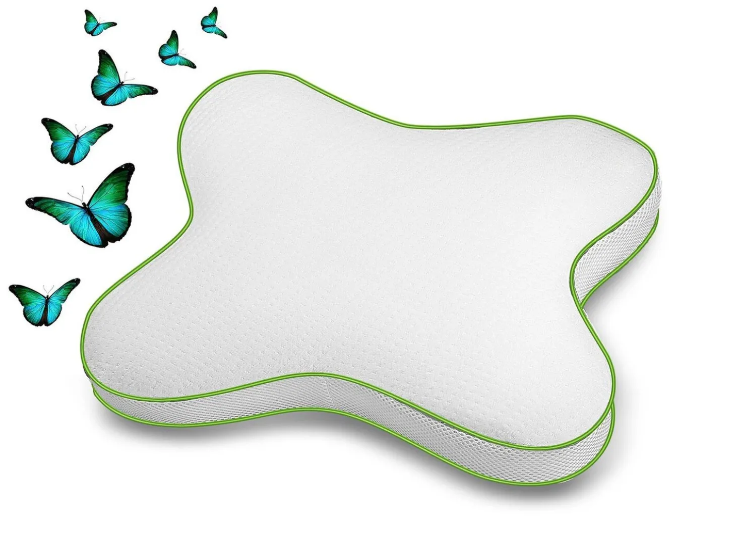 Ergonomisch geformtes Schmetterlingskissen