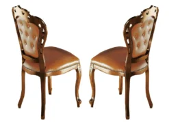 Esszimmer-Stühle und Sessel mit Lederbezug