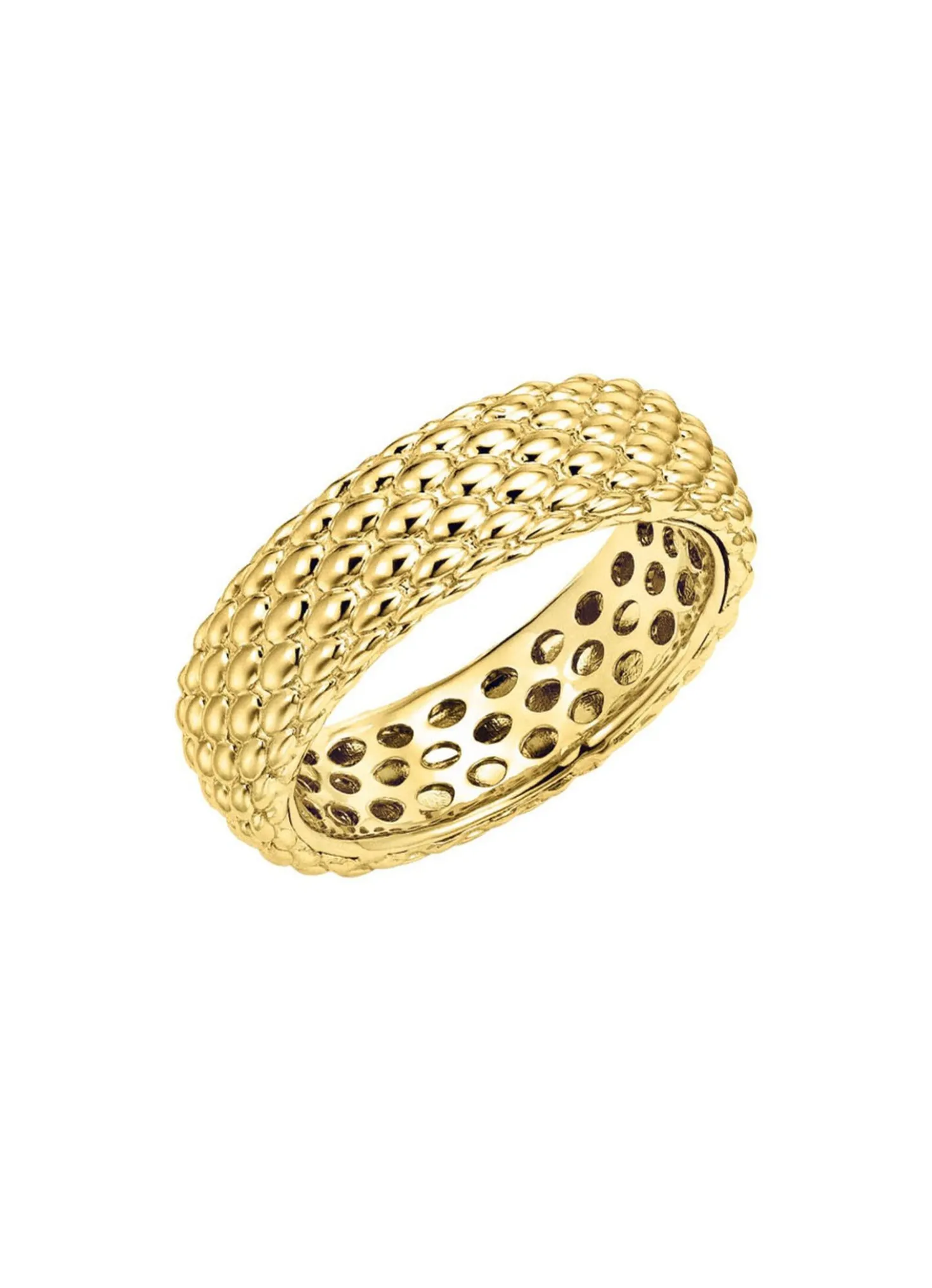 Exquisite Gold-Eleganz: Damenring mit Ziselierung