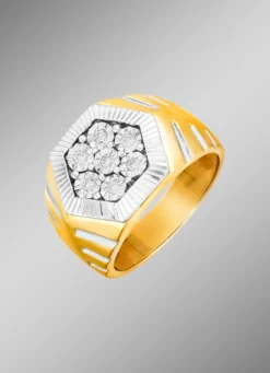 Exquisiter Herrenring in Bicolor