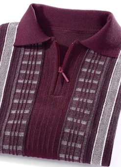 Faszinierender Polopullover mit kurzem Reißverschluss