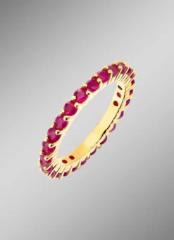 Feiner Memoire-Ring mit Rubin