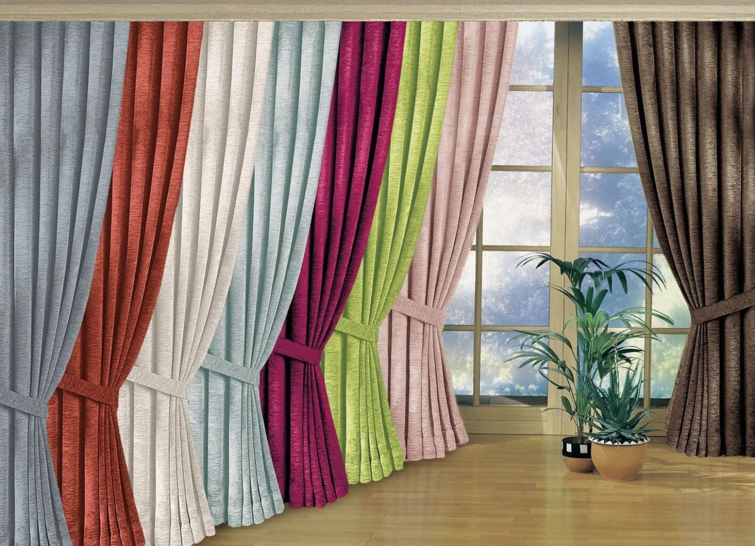Fensterdekoration aus schwerer Thermo-Chenille-Qualität