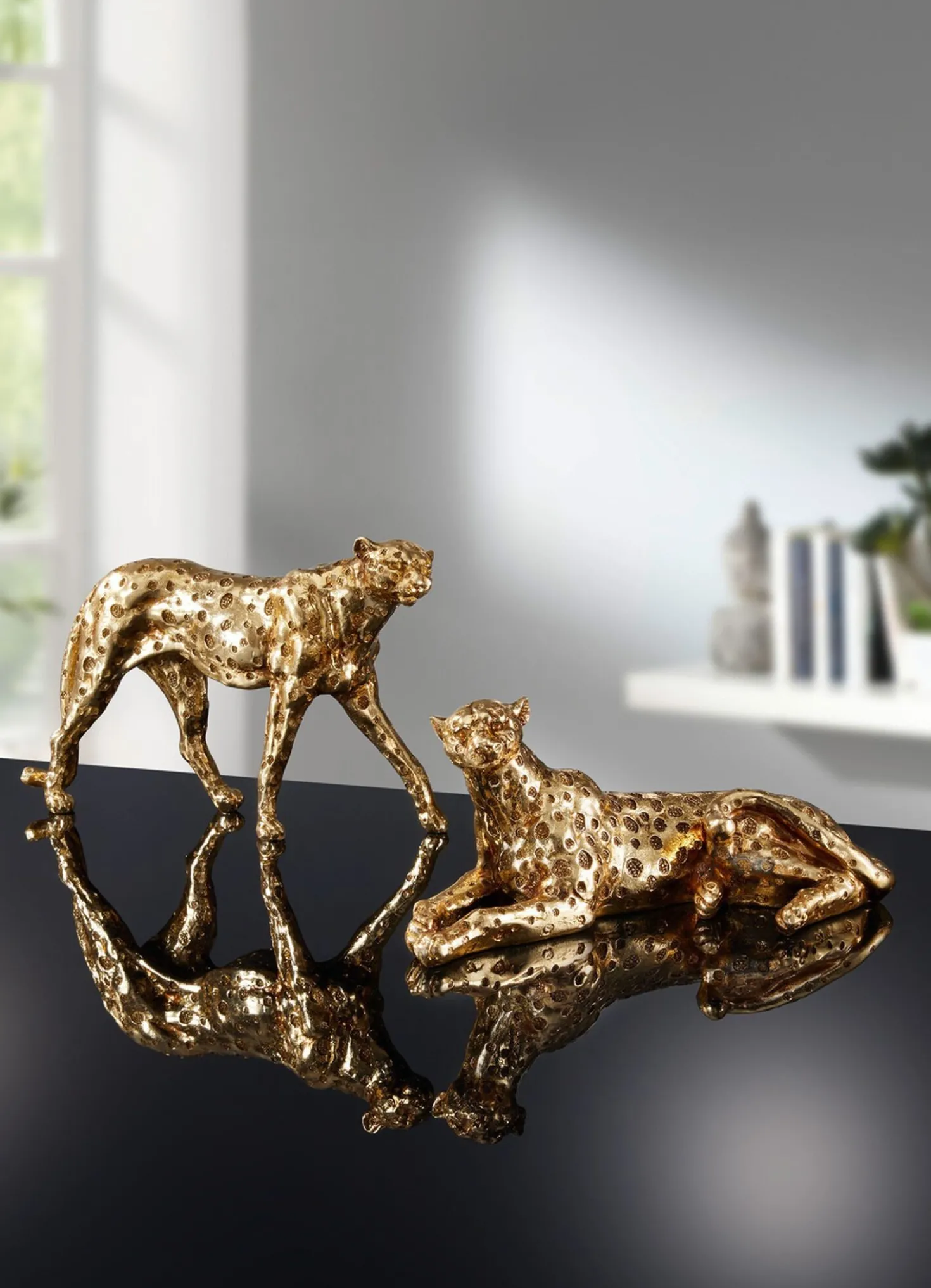 Figur Gepard aus hochwertigem Polyresin