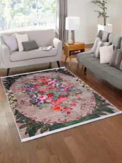 Floral gestaltete Brücken und Teppiche