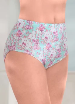 Fünferpack Slips mit buntem Floraldessin