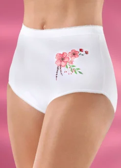 Fünferpack Slips mit Druckmotiv