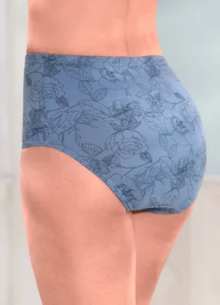 Fünferpack Slips mit Floraldessin