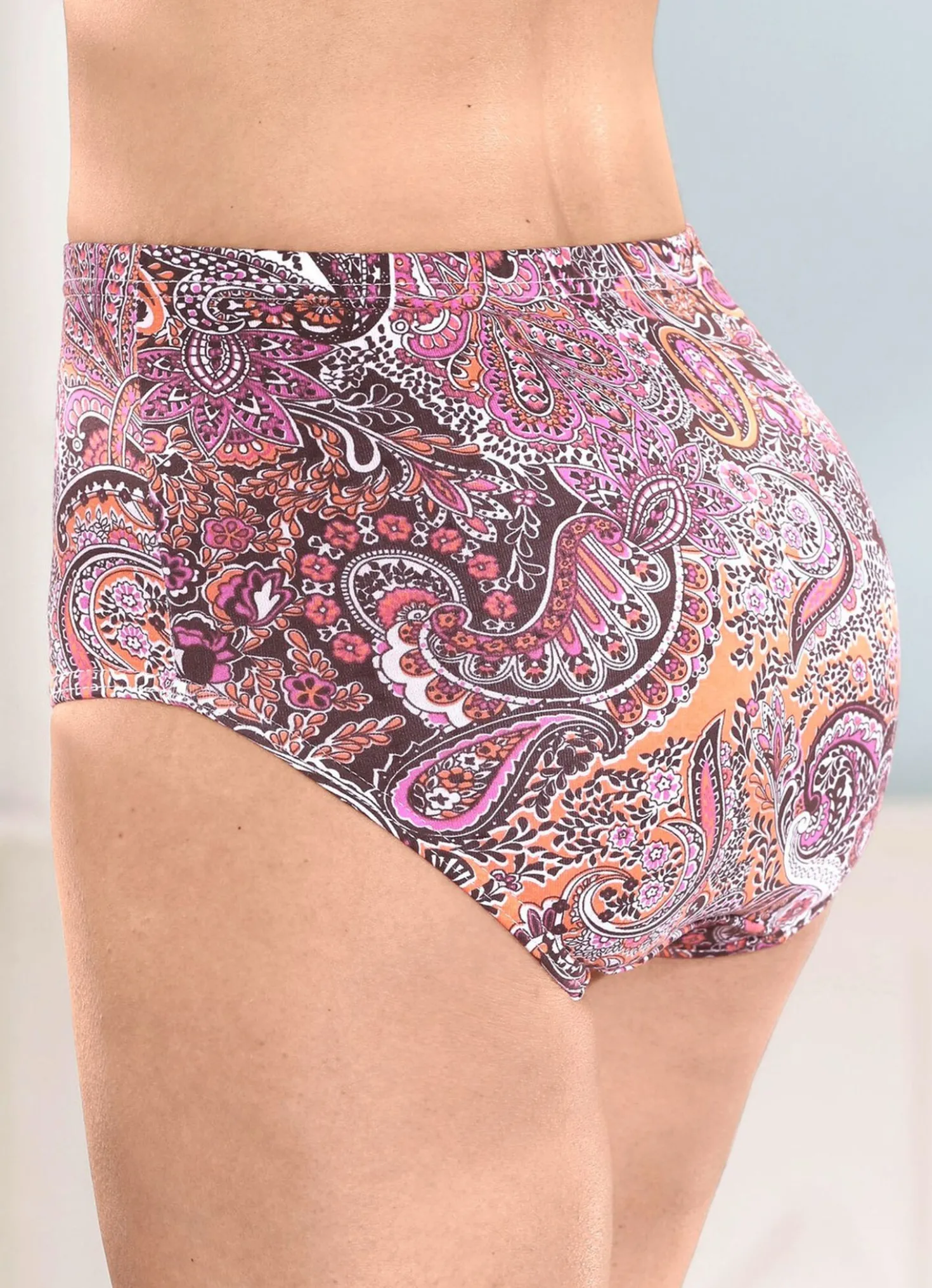 Fünferpack Slips mit Paisley-Dessin
