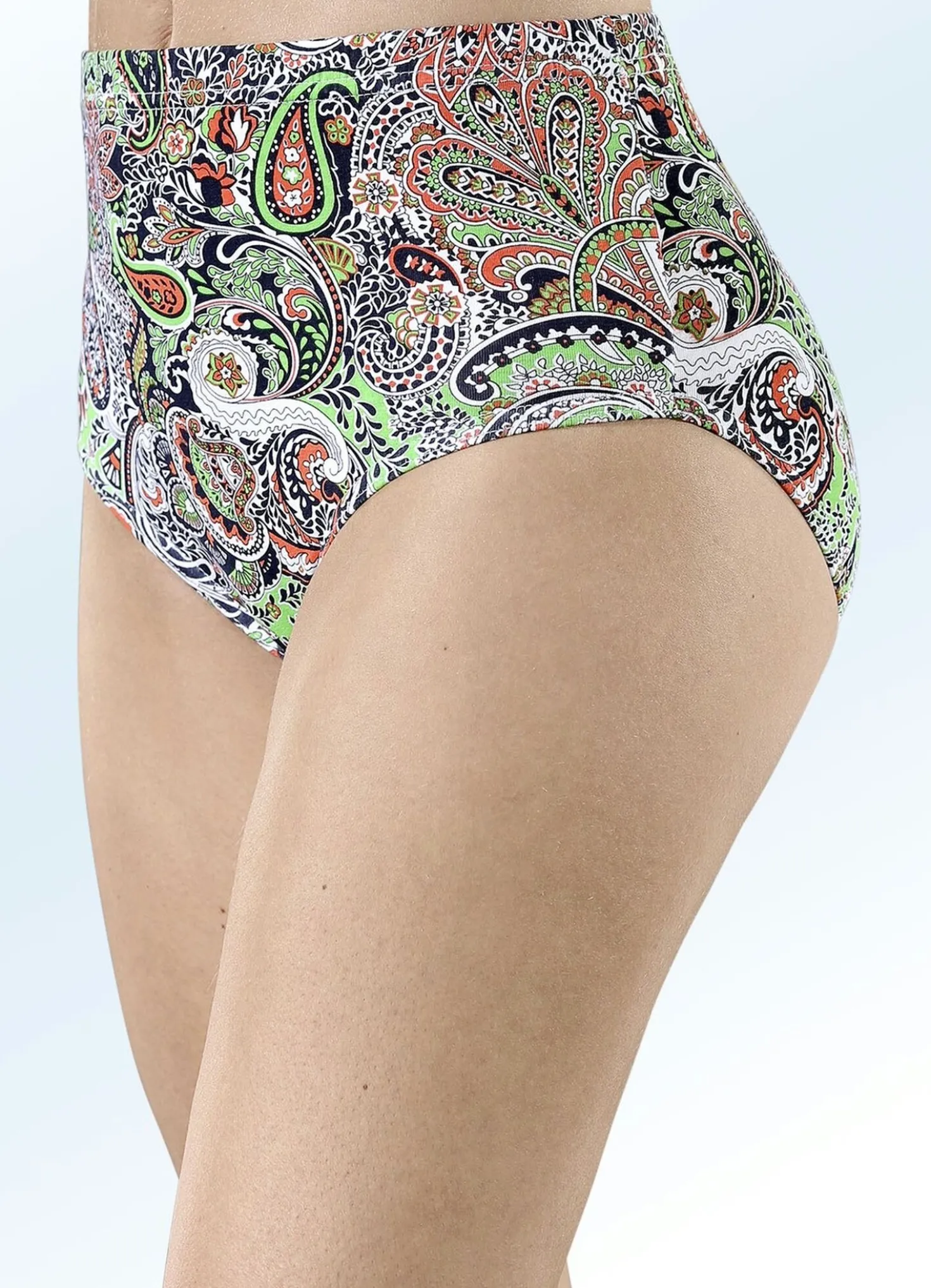 Fünferpack Slips mit Paisley-Dessin