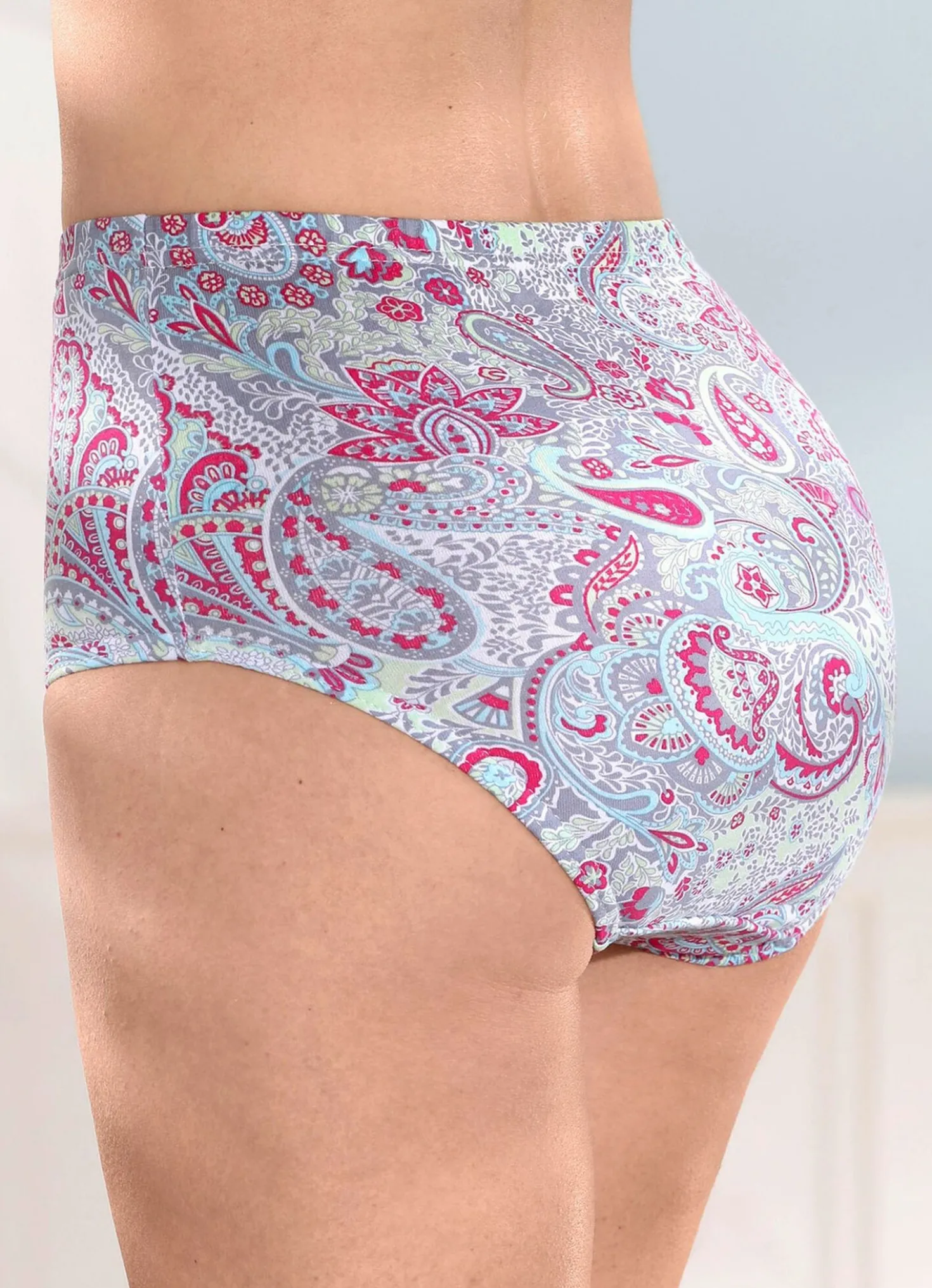 Fünferpack Slips mit Paisley-Dessin