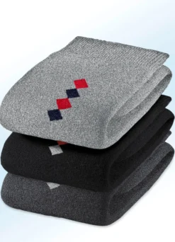 Fünferpack Socken mit handgekettelter Spitze und druckfreiem Bund